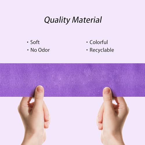 Purple Gold Crepe Paper Streamers 8 Rolls 18 Inch x 82 Ft