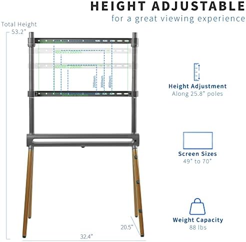 VIVO Artistic Easel TV Stand with RGB Lighting