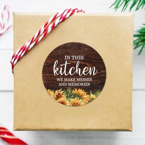 3 Inch Round Label Stickers 100pcs for Kitchen Quotes Seals