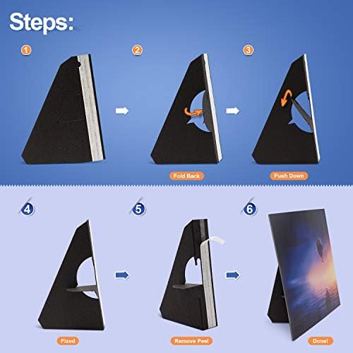 Lineco Self-Stick Easel Backs 5 Inch Black 25 Pack