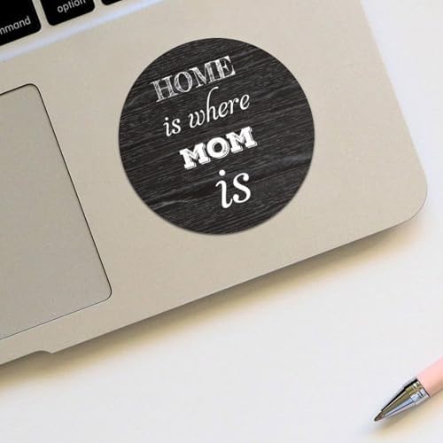 3in Round Label Stickers 100pcs for Home is Where Mom is Quotes