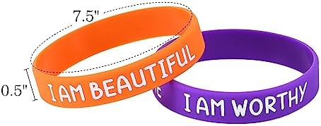 60 Pieces Colorful Motivational Wristbands For Students