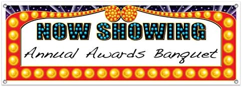 Now Showing Blank Sign Banner for Parties 1 Count