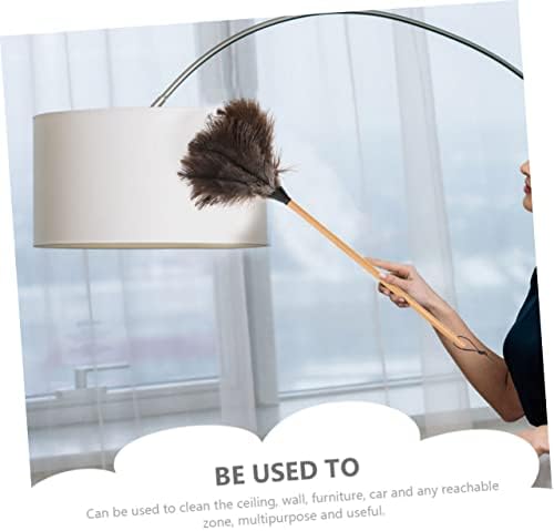 2pcs Feathered Duster with Random Handle for Furniture Cleaning