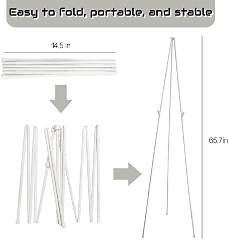 Thickened 63 Inch White Easel Stand for Display