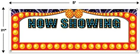 Now Showing Blank Sign Banner for Parties 1 Count