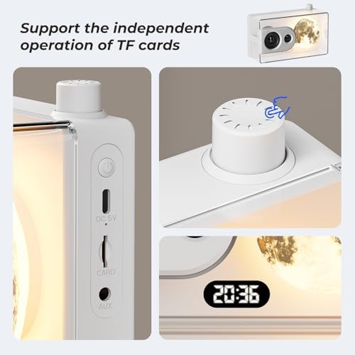 Portable Bluetooth Speaker with Lights and Subwoofer