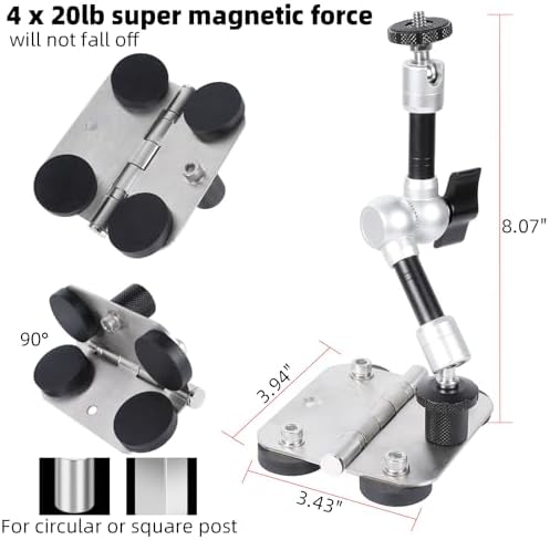 FPN Magnetic Phone Fence Mount with Clip Kit for Action Cameras