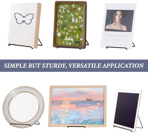 Artliving 2 Pack Adjustable Iron Display Stand Easel Foldable Table Holder