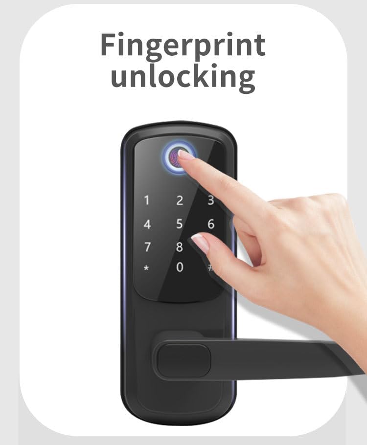 Xenocam 8-in-1 Keyless Entry Door Lock with Fingerprint Keypad