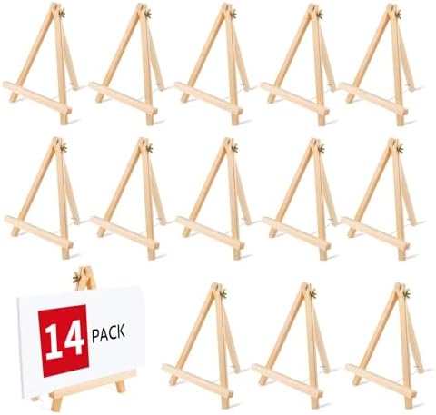 14 Pack 9 Inch Wood Easel for Painting and Art