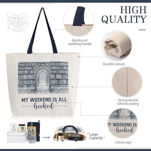 Book Lovers Gifts Set of 5 for Women Blue