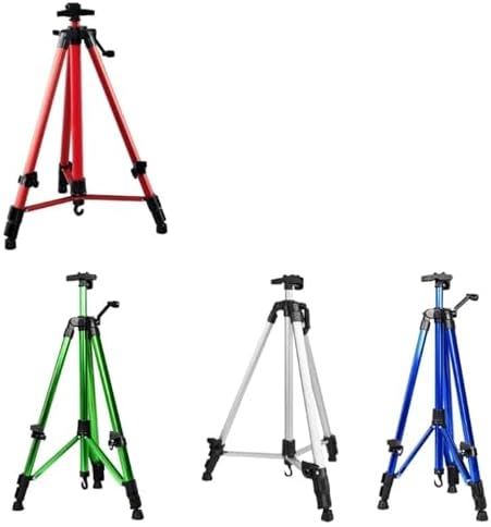 Adjustable Metal Painting Easel Stand with Tripod Red
