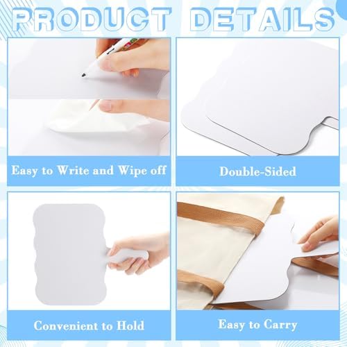 Seajan 200 Pcs Dry Erase Answer Paddles Double Sided