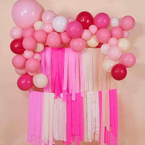 PartyWoo Crepe Paper Streamers 6 Rolls 492 Feet Pack