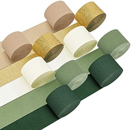 Kisston 10 Rolls Crepe Paper Streamers for Decorations