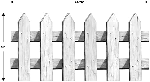 Beistle 6 Piece White Picket Fence Border Decorations