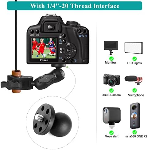 Super Double Clamp Camera Mount with Rotatable Adapter