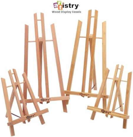 Natural Beechwood Display Easel - Small 75 x 11 Table Top Stand