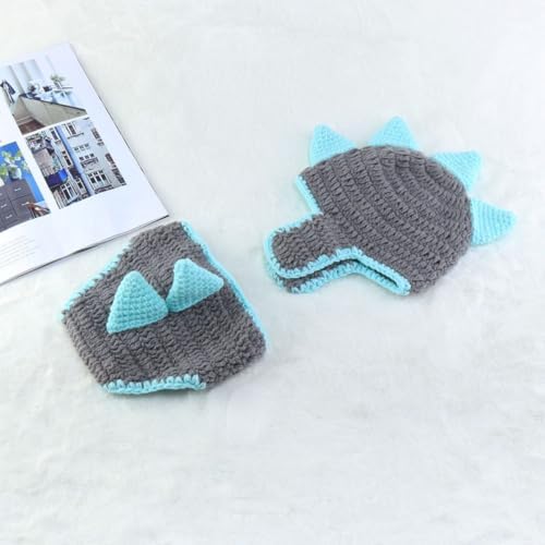 Newborn Photography Props Cute Dinosaur Hat and Diaper Cove