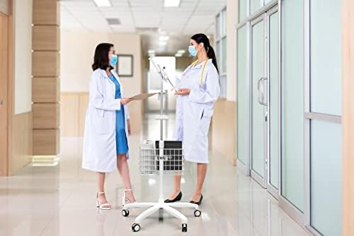 CTA Heavy-Duty Medical Floor Stand for Tablets - White