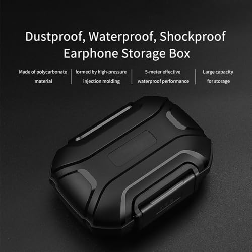 Suspirit Matte Black Earphone Case for Earbuds Cables Keys and More