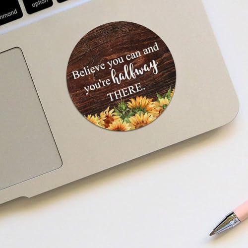 3 Inch Round Label Stickers 100pcs Believe You Can Quotes Decals