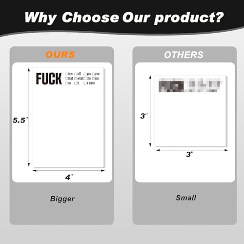 10 Pcs Funny Sticky Notes for Adults 4x6 Inches