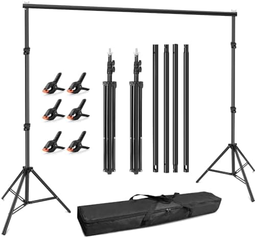 Hemmotop Photo Backdrop Stand 10x7ft Adjustable Stand for Photography