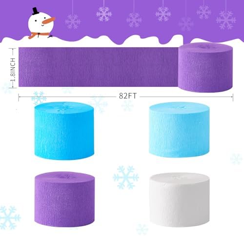 Frozen Birthday Party Decorations 8 Rolls Crepe Streamers