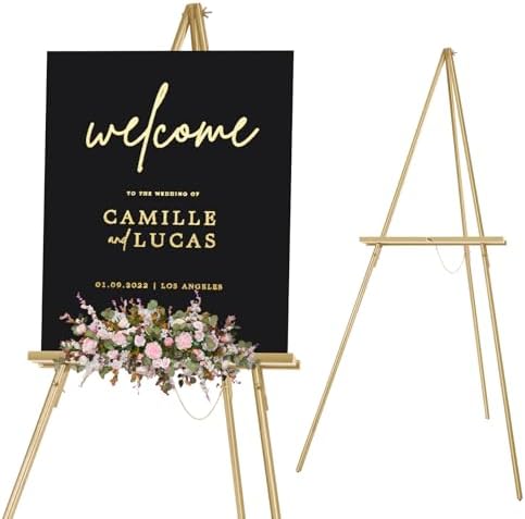 Falling in Art 65 Inch A-Frame Easel Stand with Adjustable Canvas Holder