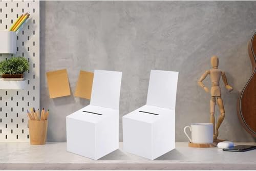 White Raffle Boxes 24 PCS 6x6x6 Inch Cardboard Suggestion Boxes