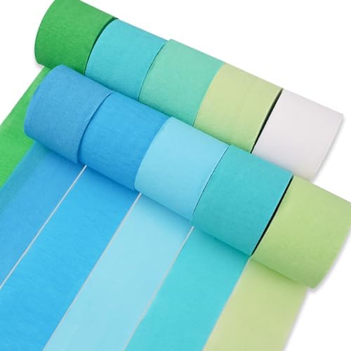 PartyWoo Crepe Paper Streamers 10 Rolls Pack