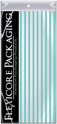 Azure Pin Stripe Print Gift Wrap Tissue Paper 15x20in 100 Sheets