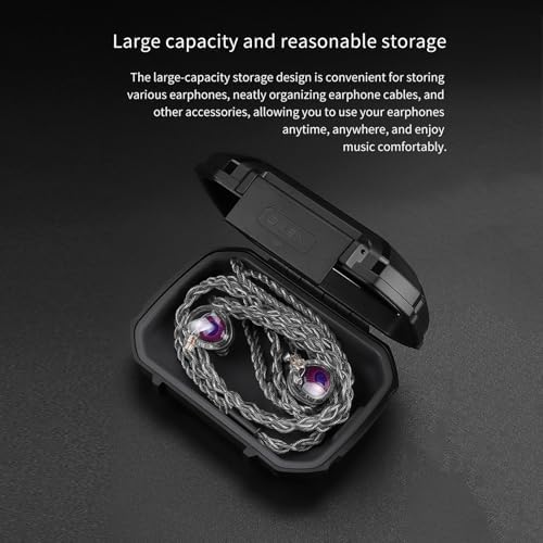 Suspirit Matte Black Earphone Case for Earbuds Cables Keys and More