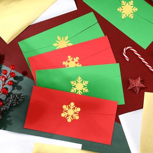 360 Pcs Christmas Envelope Seal Stickers Set Gold Foil Snowflakes
