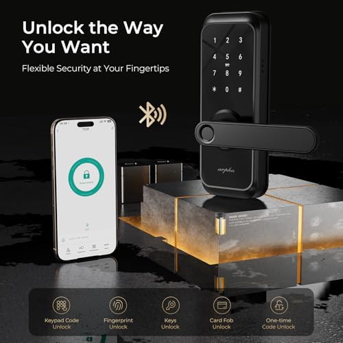 5-in-1 Keyless Entry Deadbolt with Fingerprint and APP Control