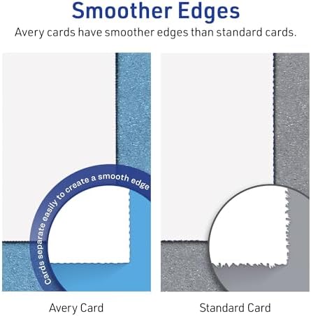 Avery Rectangle Place Cards 1-716 x 375 Matte White 150 Total