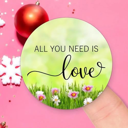 15in Round Label Stickers 100pcs Love Quotes Seals