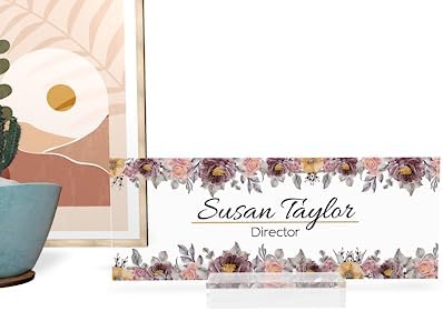 Custom Desk Name Plate - Personalized Acrylic Office Sign