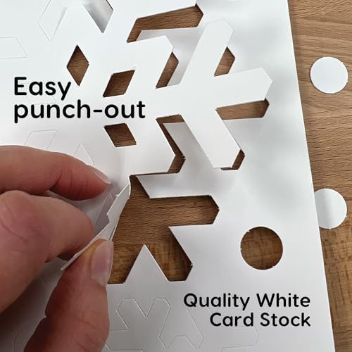 80 Pieces Snowflake Paper Cutouts with Idea Guide