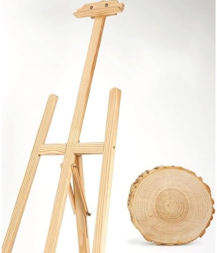 Adjustable A-Frame Wooden Easel for Display and Painting