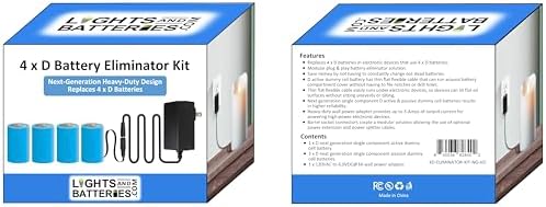 4 x D Next-Generation Heavy-Duty Battery Replacement Eliminator Kit