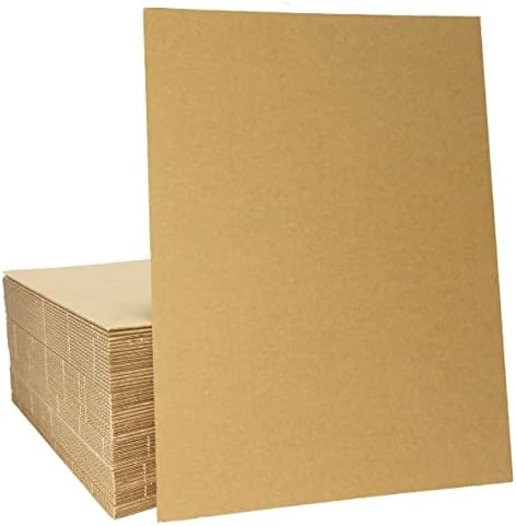 50 Pack 8x10 Inch Corrugated Cardboard Sheets
