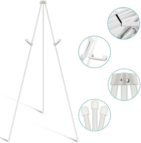 CertBuy 2 Pack White Easels for Signs and Display