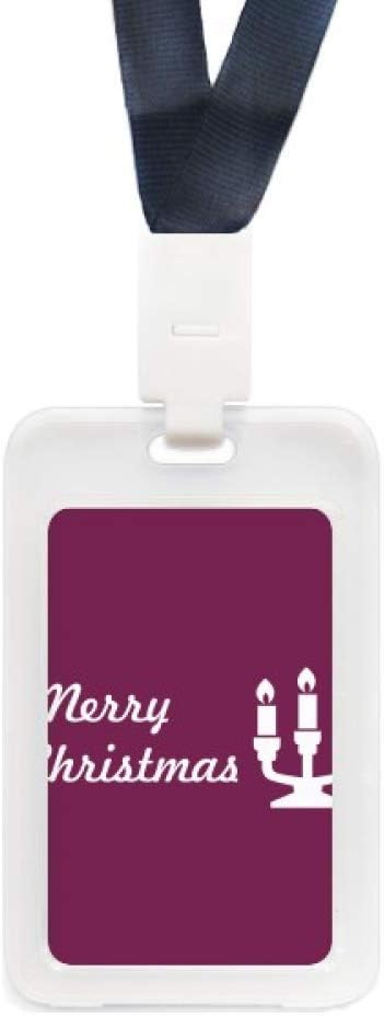 Christmas Candle Dinner Family Transparent ID Credit Card Holder Sleeve