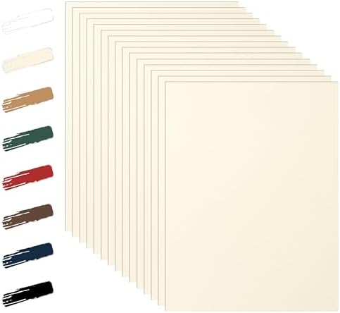 100 Sheets Cream Cardstock 85 x 11 for Invitations and Crafts