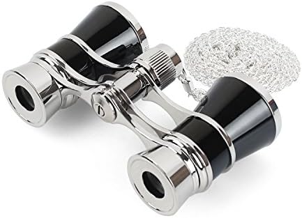 Aomekie 3X25 Opera Binoculars Compact Folding with Chain for Adults