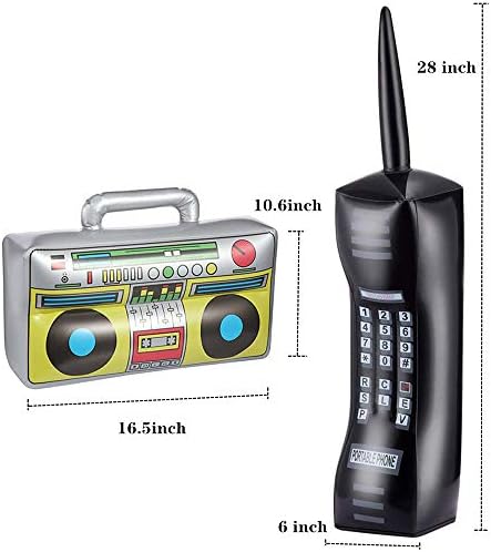 Minelife 3 Pack Inflatable Phone and Radio Boombox Party Decor