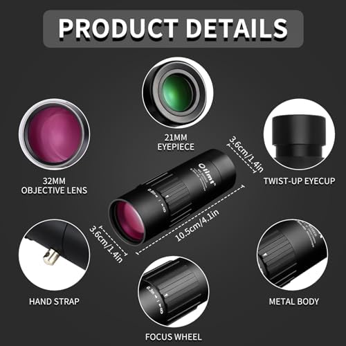 8x32 Monocular Telescope for Adults
